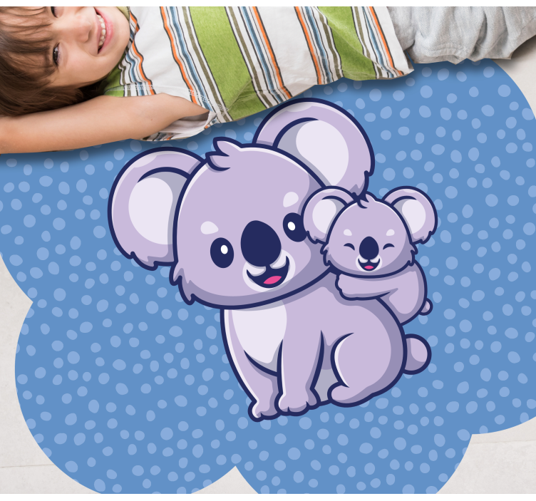 Tapis vinyle pour enfants adorable couple de koalas - TenStickers