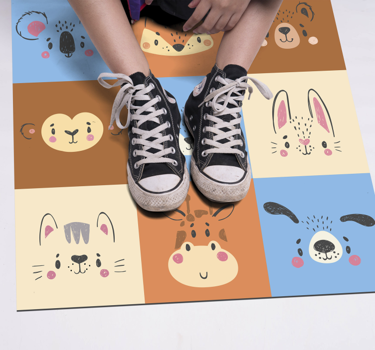 Tapis vinyle autres tapis tuiles bébés animaux - TenStickers