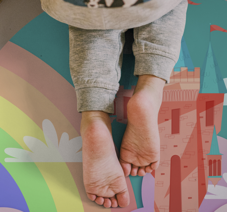 Tapis vinyle pour enfants château fantastique - TenStickers