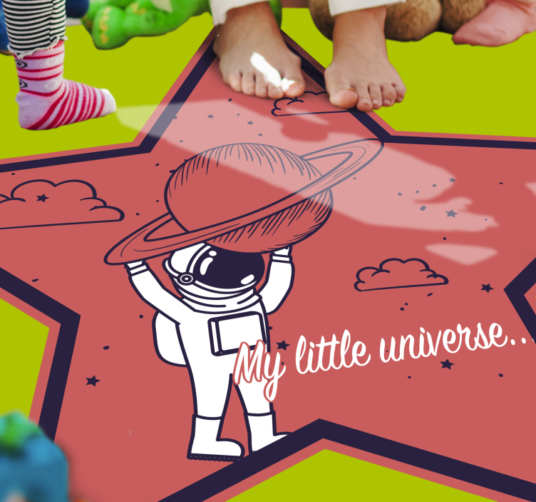 Tapis vinyle pour enfants explorateur d'étoiles astronaute - TenStickers