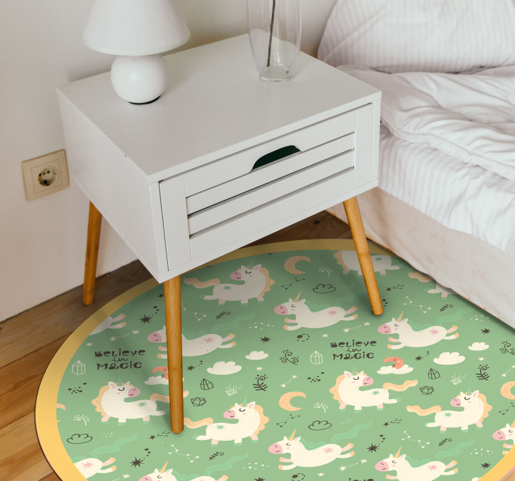 Tapis vinyle pour enfants licornes magiques - TenStickers