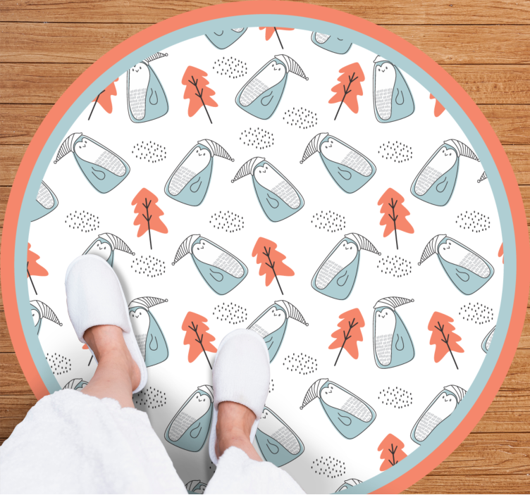 Tapis vinyle bébé motif animal mignon - TenStickers