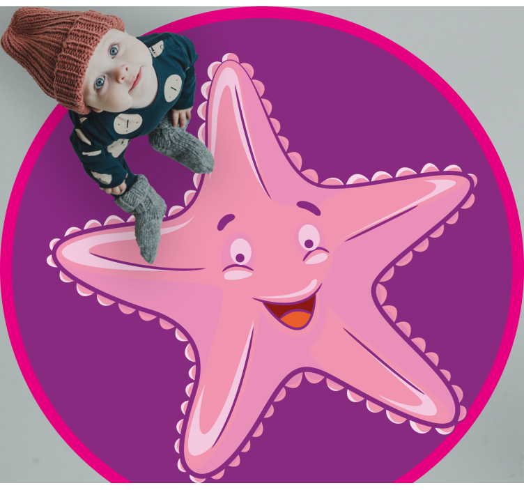 Tapis vinyle pour enfants personnage mignon d'étoile de mer - TenStickers