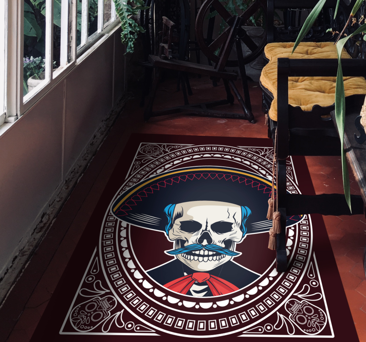 Tapis vinyle pour halloween le jour des morts - TenStickers