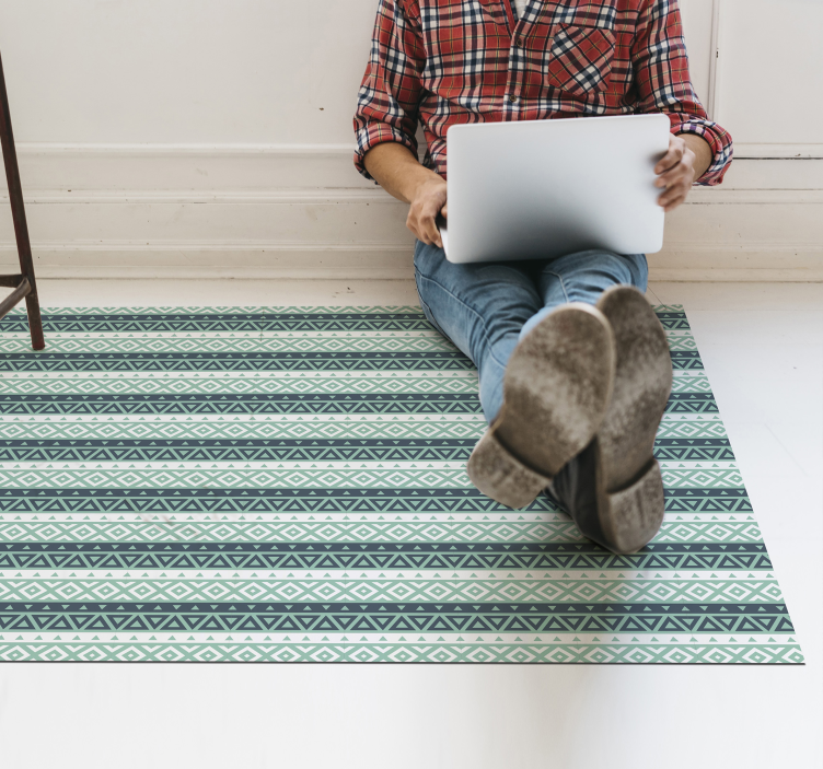 Tapis vinyle salon motif géométrique Accent de maison - TenStickers