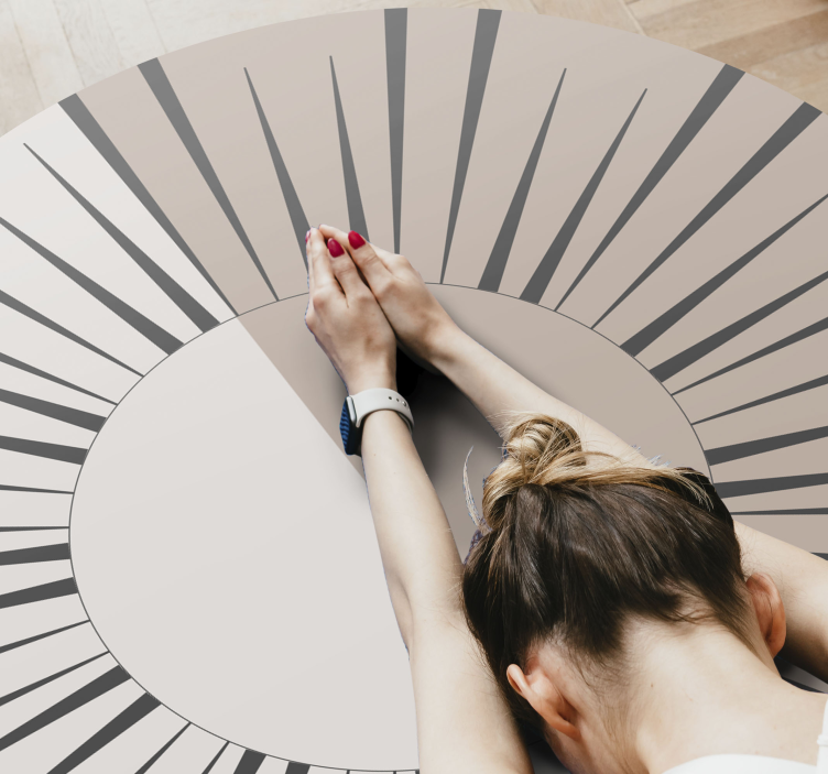 Tapis vinyle rayures conception circulaire sunburst - TenStickers