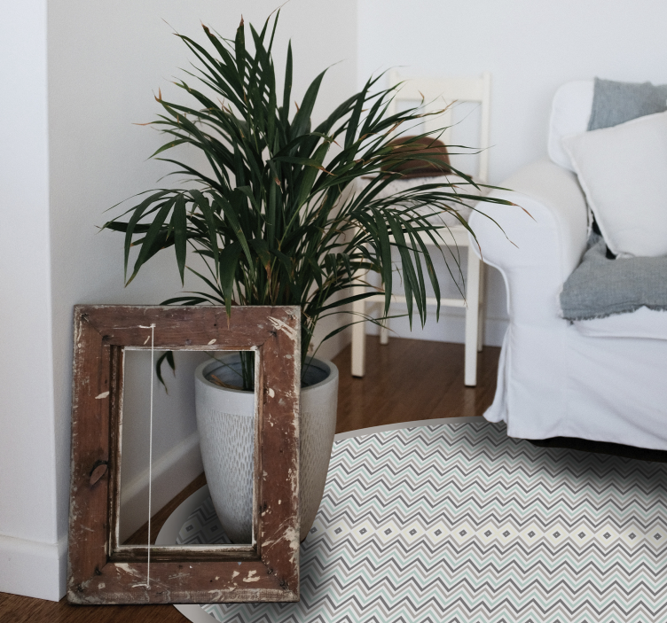 Tapis vinyle rayures détail du motif à chevrons - TenStickers