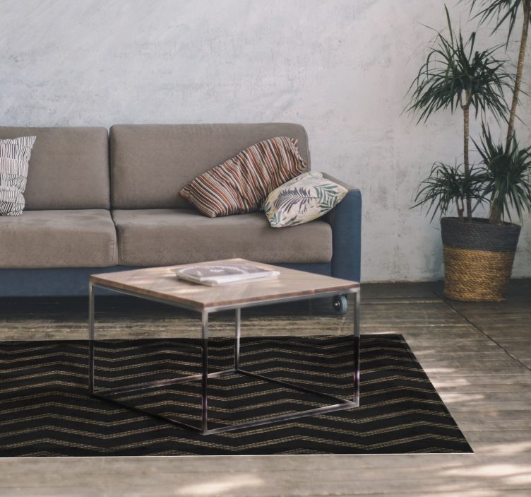 Tapis vinyle rayures motif à rayures chevrons - TenStickers