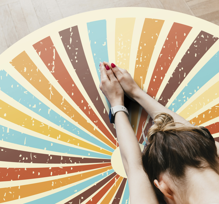 Tapis vinyle vintage motif rétro radiant - TenStickers