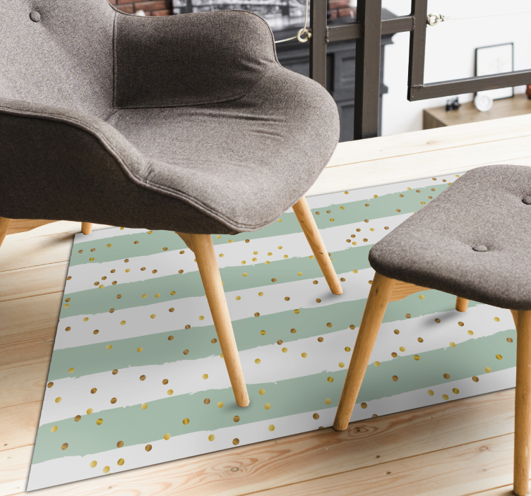 Tapis vinyle rayures pois rayés - TenStickers