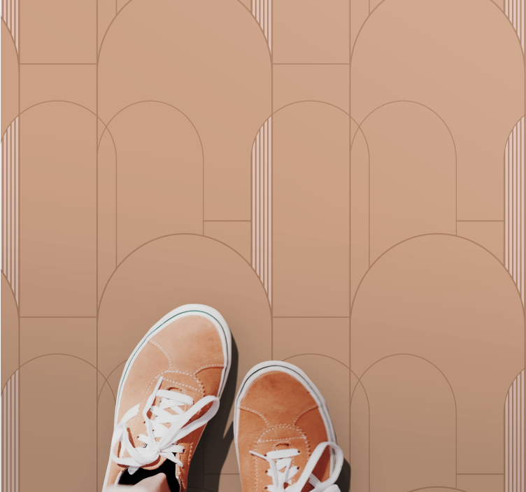 Tapis vinyle rayures surface de motif en arc - TenStickers