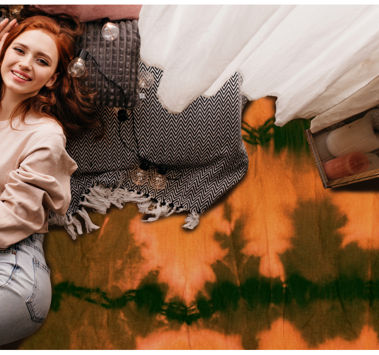 Tapis vinyle textures tie-dye coloré - TenStickers