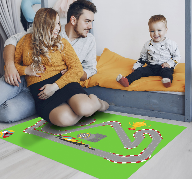 Tapis vinyle route circuit hippodrome - TenStickers