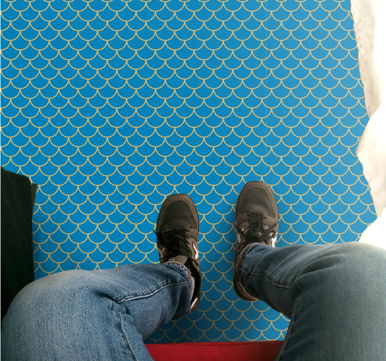 Tapis vinyle route motif d'eau festonné - TenStickers