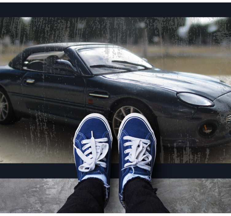 Tapis vinyle route voiture de sport classique - TenStickers