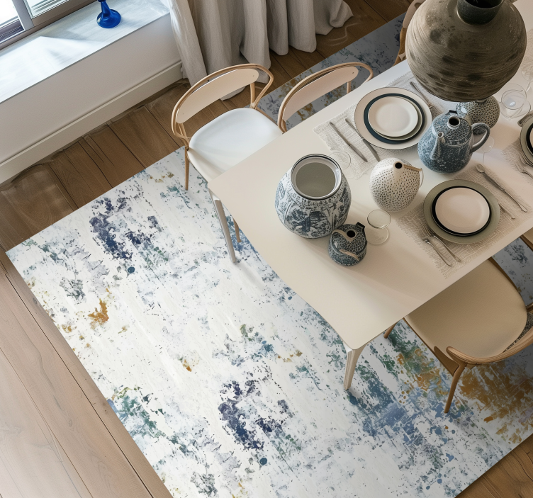 Tapis vinyle salle à manger conception texturée abstraite - TenStickers