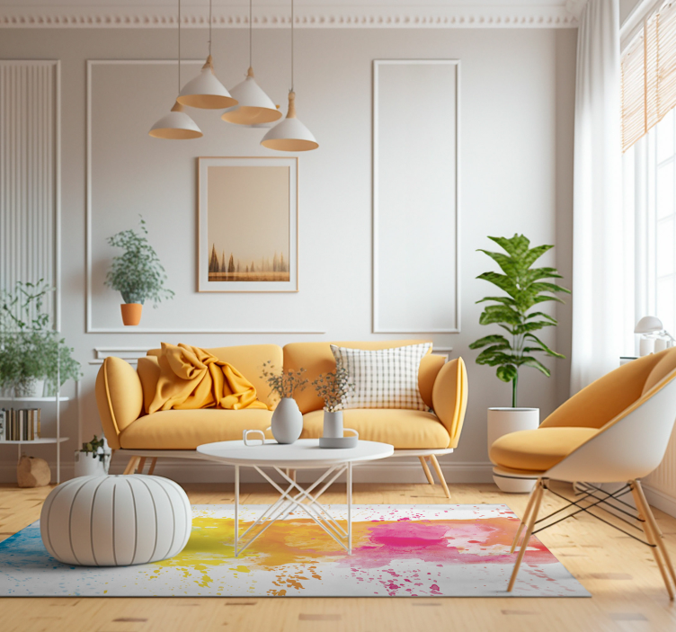 Tapis vinyle surface éclaboussée colorée - TenStickers