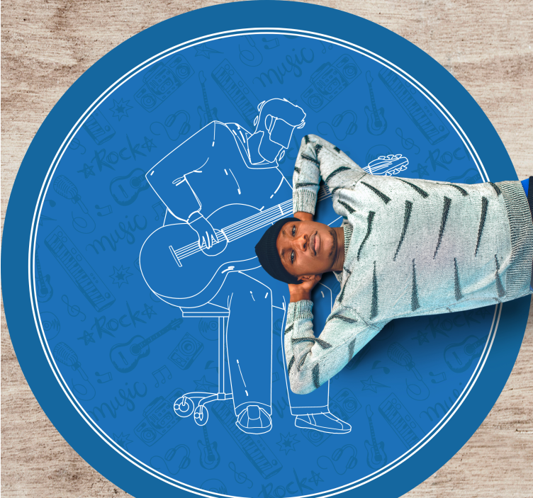 Tapis vinyle texture ambiance musicale - TenStickers