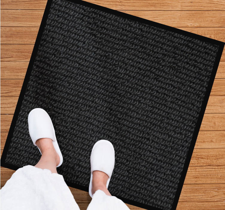 Tapis vinyle salle de bain couche noire texturée - TenStickers