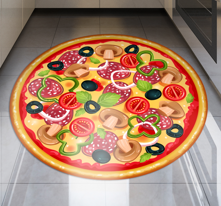 Tapis vinyle cuisine délicieuse part de pizza - TenStickers