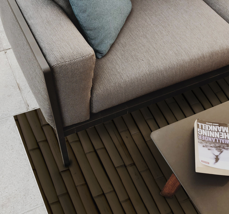 Tapis vinyle texture motif à lattes en bambou - TenStickers