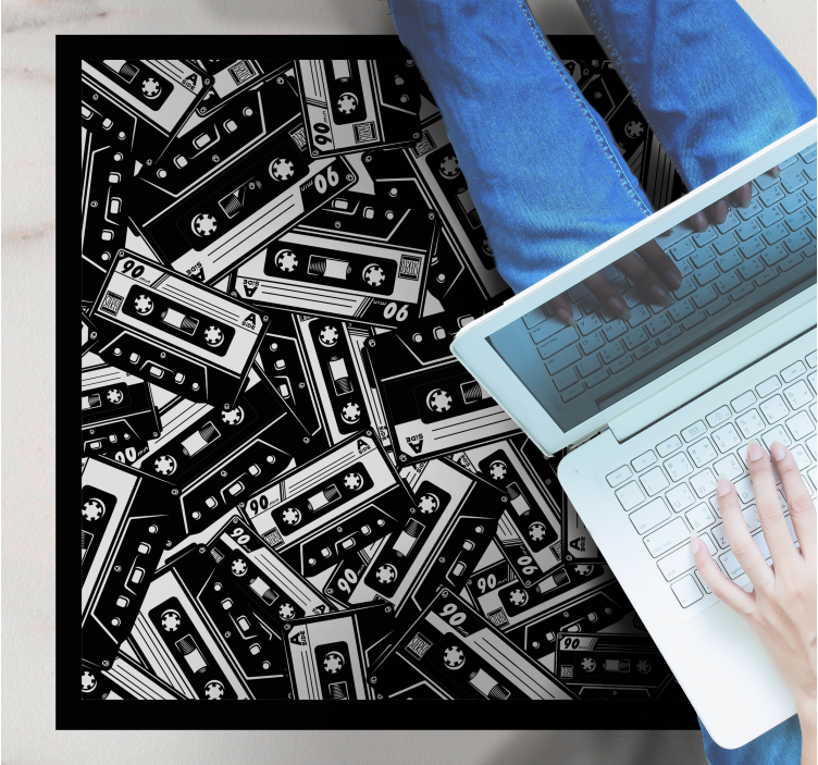 Tapis vinyle ado motif de cassette - TenStickers