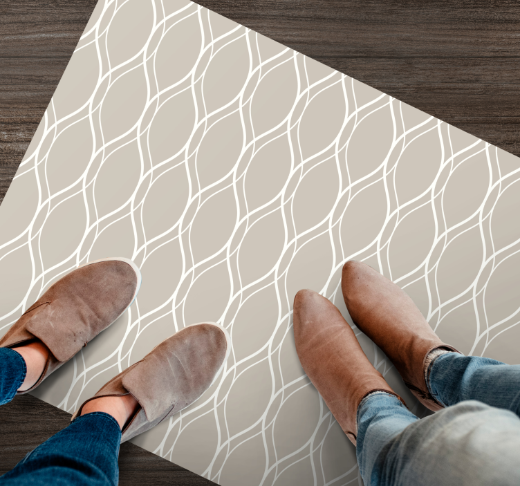 Tapis vinyle texture motif de lignes courbes - TenStickers