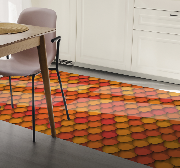 Tapis vinyle texture motif d'écailles d'automne - TenStickers