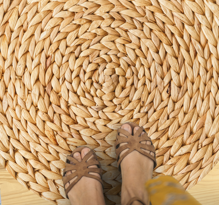 Tapis vinyle texture motif tressé - TenStickers