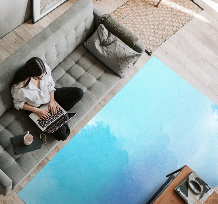 Tapis vinyle texture ombre aquatique - TenStickers