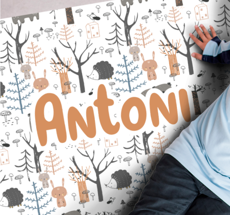 Tapis vinyle personnalisé forêt sur mesure - TenStickers