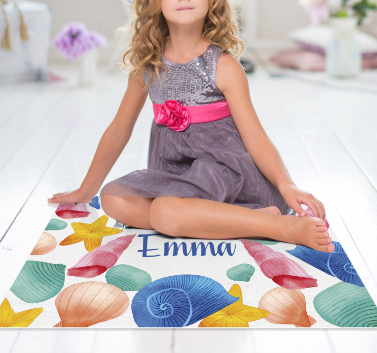 Tapis vinyle personnalisé personnalisation de coquillage - TenStickers