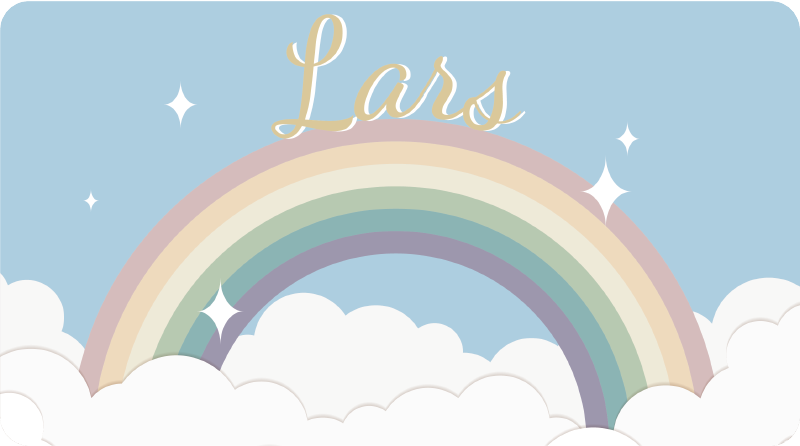 Tapis vinyle personnalisé arc-en-ciel sur mesure - TenStickers