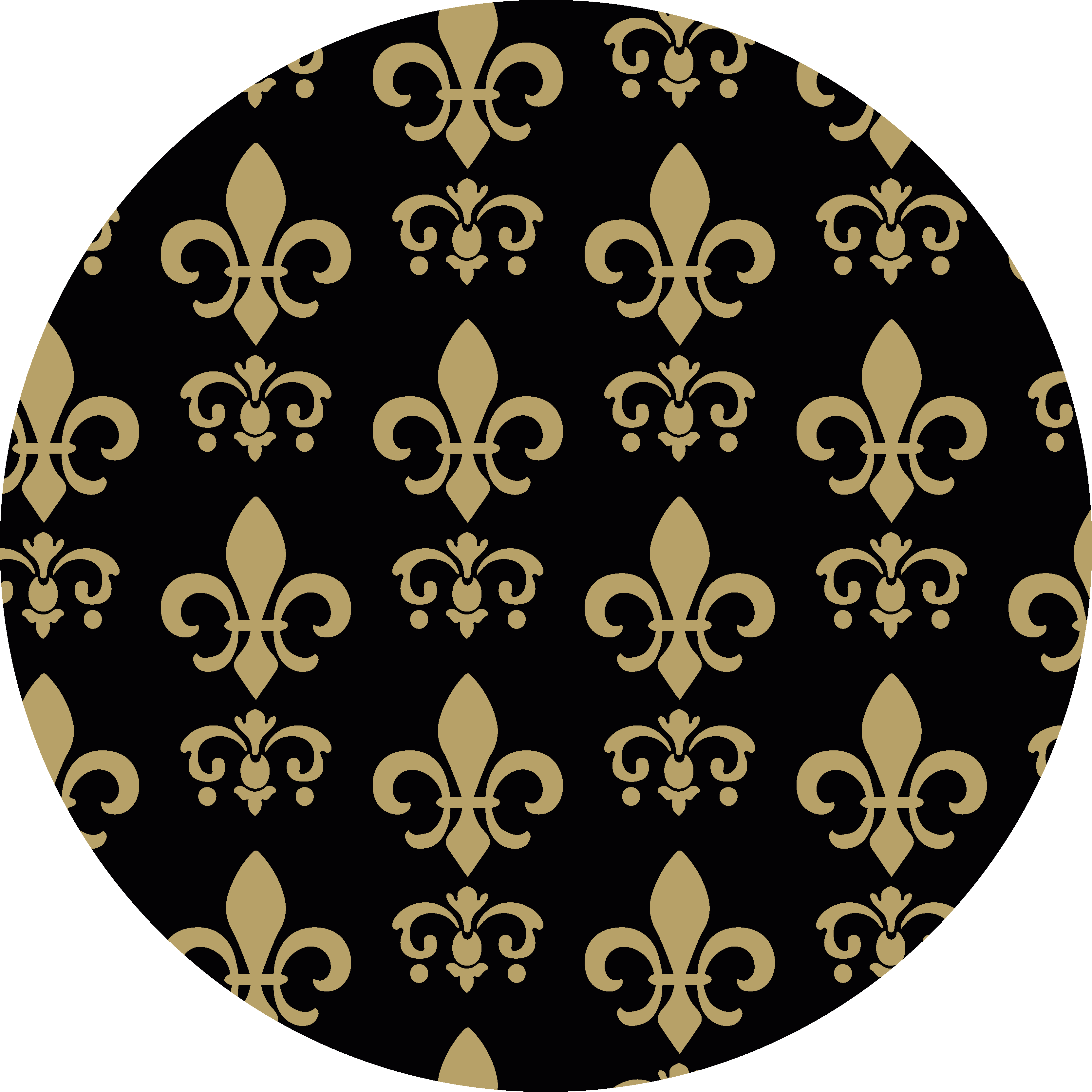Tapis vinyle salle de bain fleur de lys - TenStickers