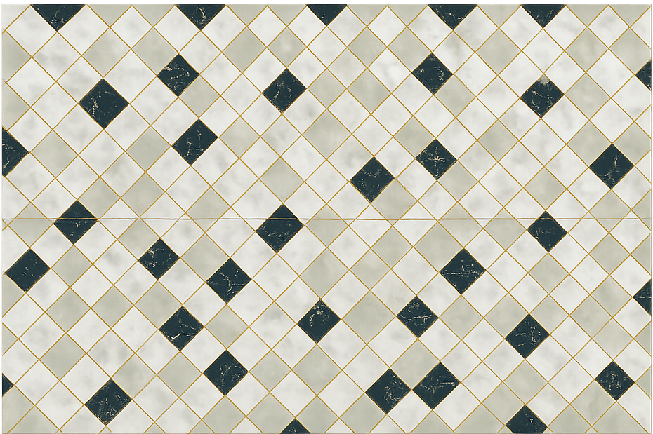 Tapis vinyle salon carreaux de ciment tons gris - TenStickers