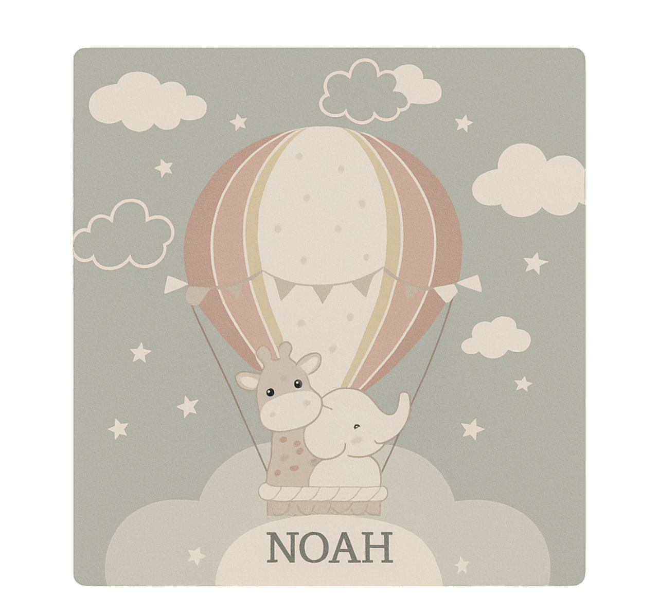 Tapis vinyle autres tapis ballon pastel avec nom - TenStickers