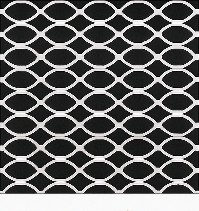 Tapis vinyle salle à manger motif ovale monochrome - TenStickers