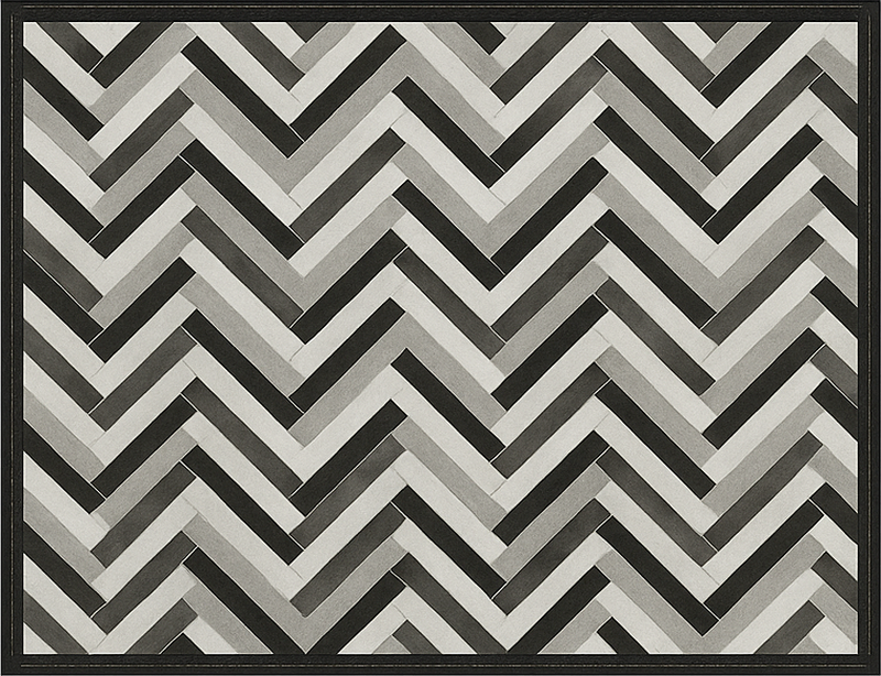 Tapis vinyle salle à manger style parquet monochrome - TenStickers