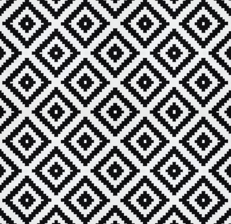 Tapis vinyle cuisine carrés modernes noirs - TenStickers
