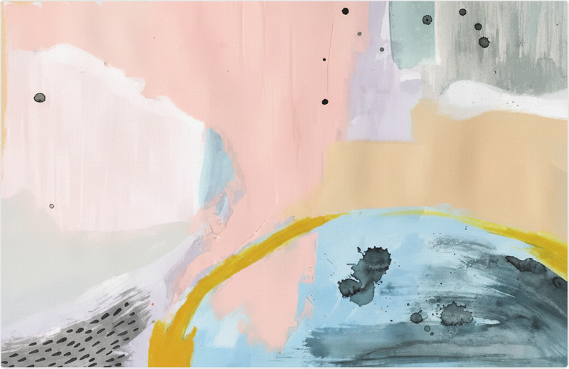 Tapis vinyle salon art coloré collant - TenStickers