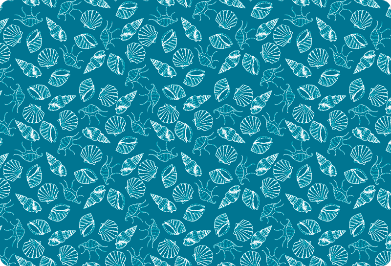 Tapis vinyle animal coquillages marins - TenStickers