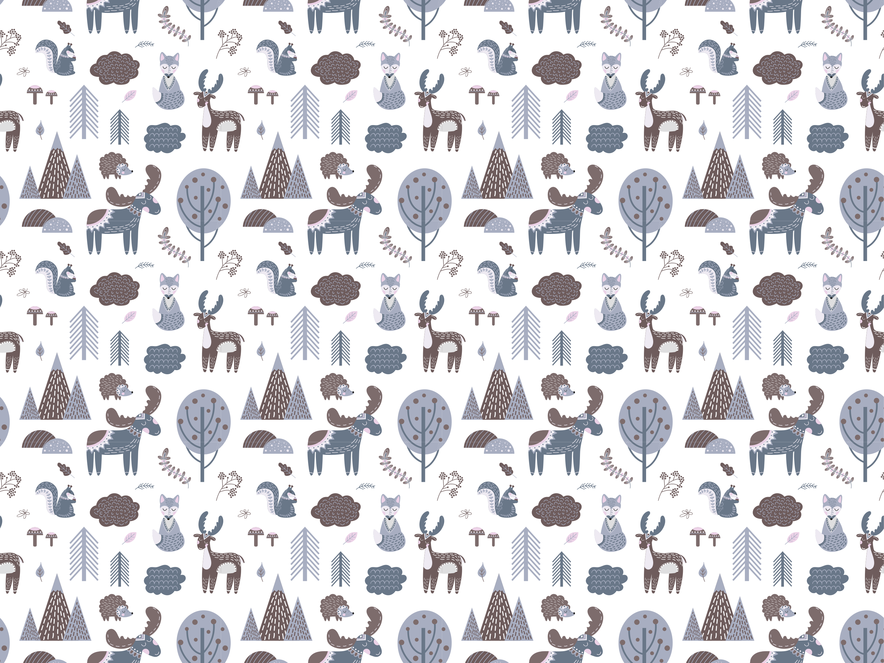Tapis vinyle animal gris nordique - TenStickers
