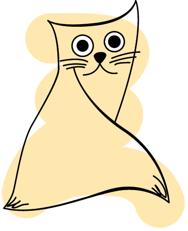 Tapis vinyle animal chat peint beige - TenStickers