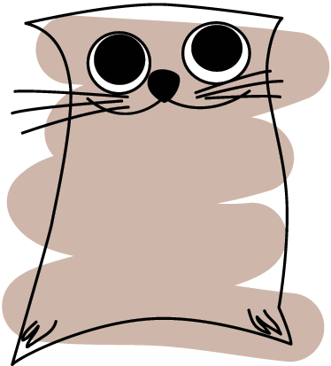Tapis vinyle animal chat peint marron - TenStickers
