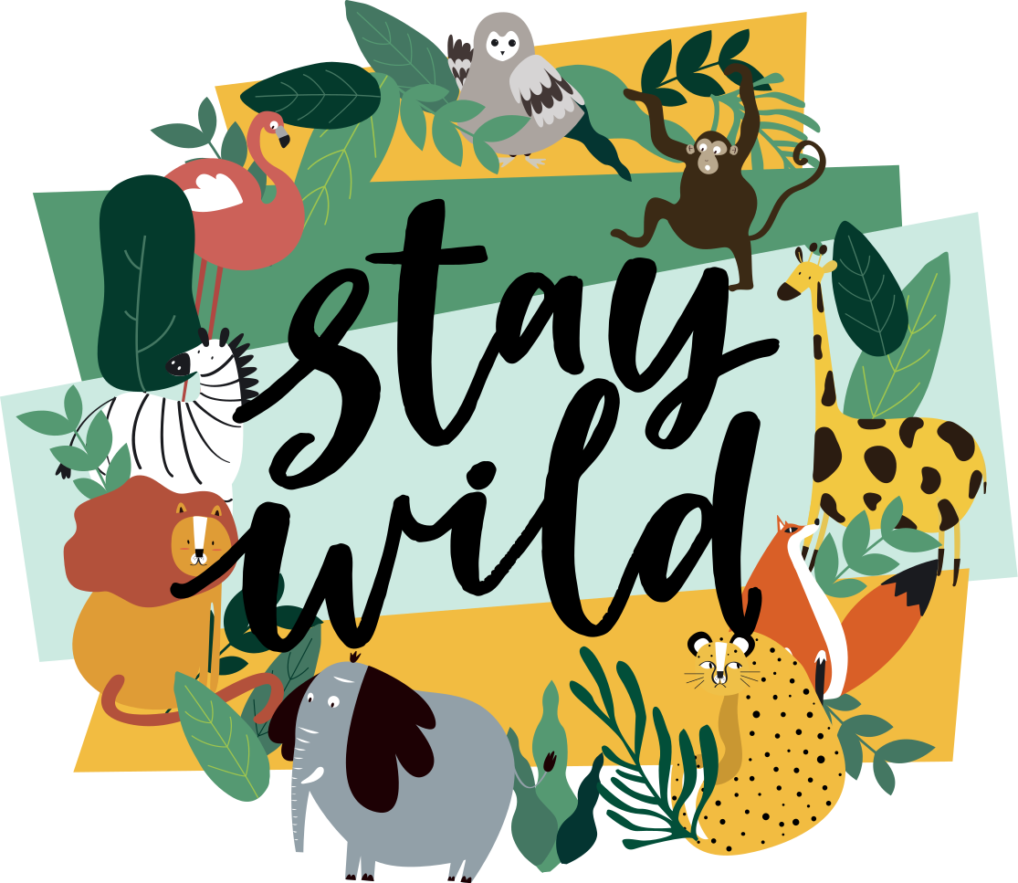 Tapis vinyle animal animaux de la jungle couronne - TenStickers