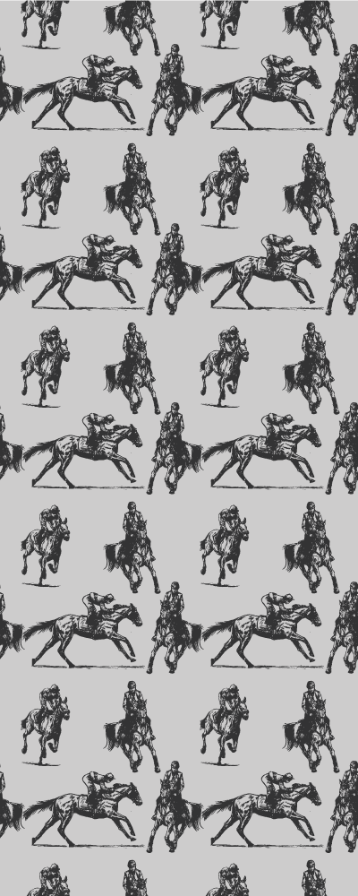 Tapis vinyle animal chevaux gris en différentes positions - TenStickers
