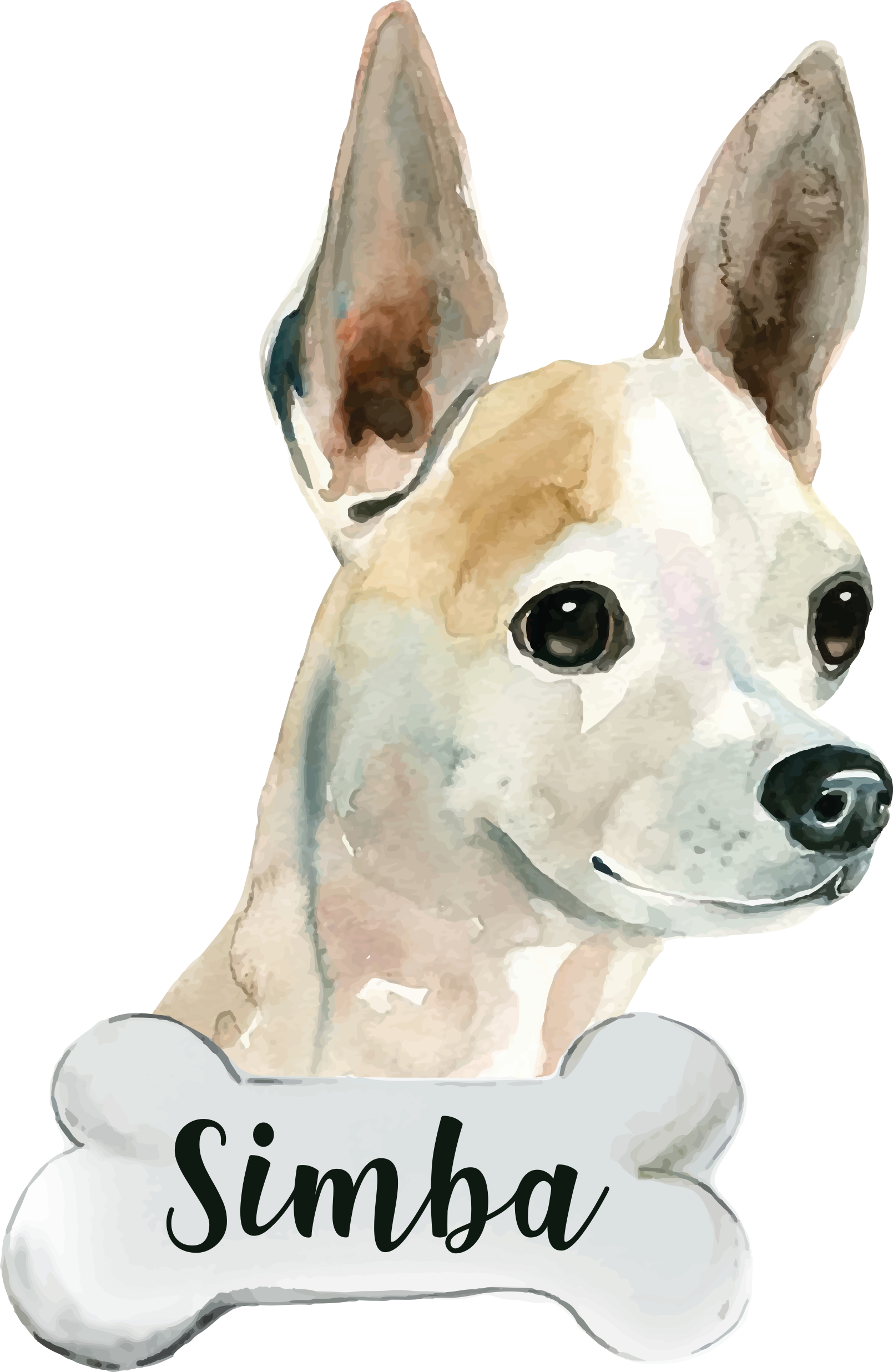 Tapis vinyle animal chien avec prénom - TenStickers