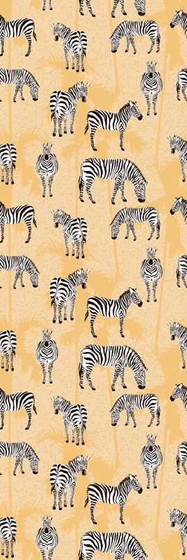 Tapis vinyle animal motifs zèbres - TenStickers