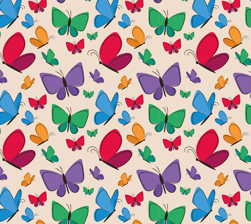 Tapis vinyle animal éléments de papillon vivants - TenStickers