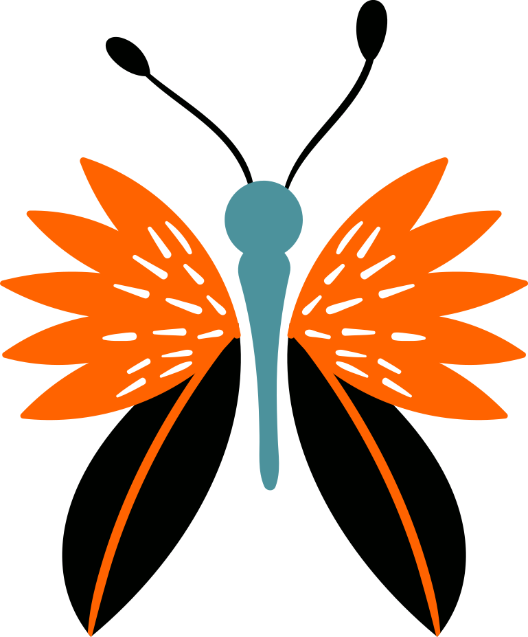 Tapis vinyle animal papillon coloré - TenStickers
